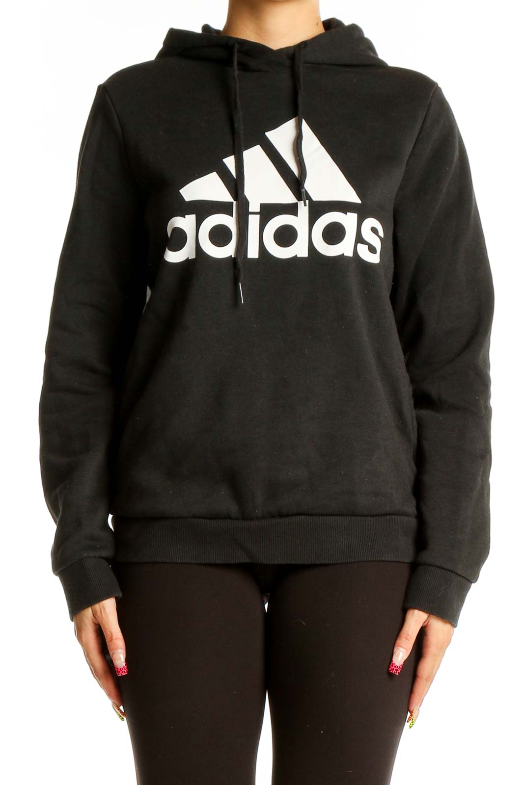 Black Adidas Performance Hoodie Front