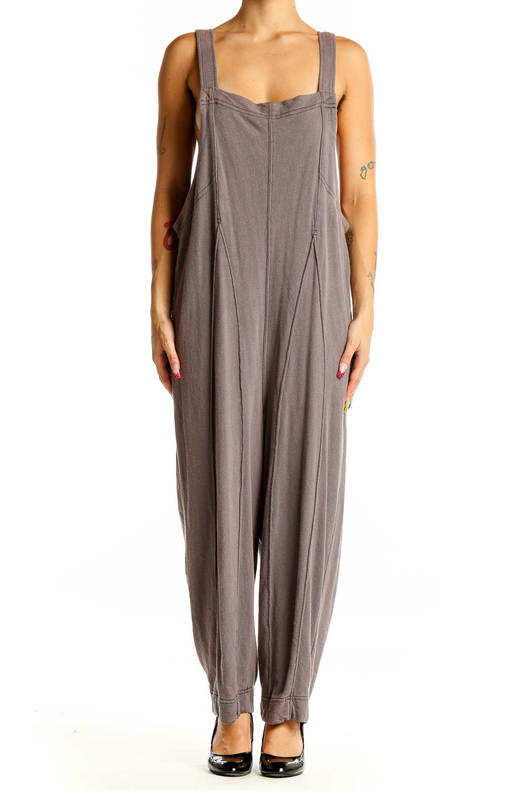 Gray Jumpsuit Front