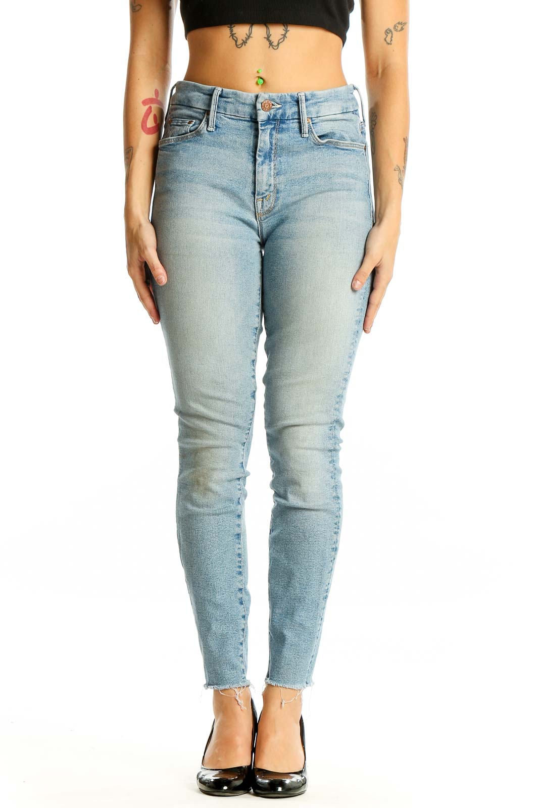 Light Blue Skinny Jeans Front