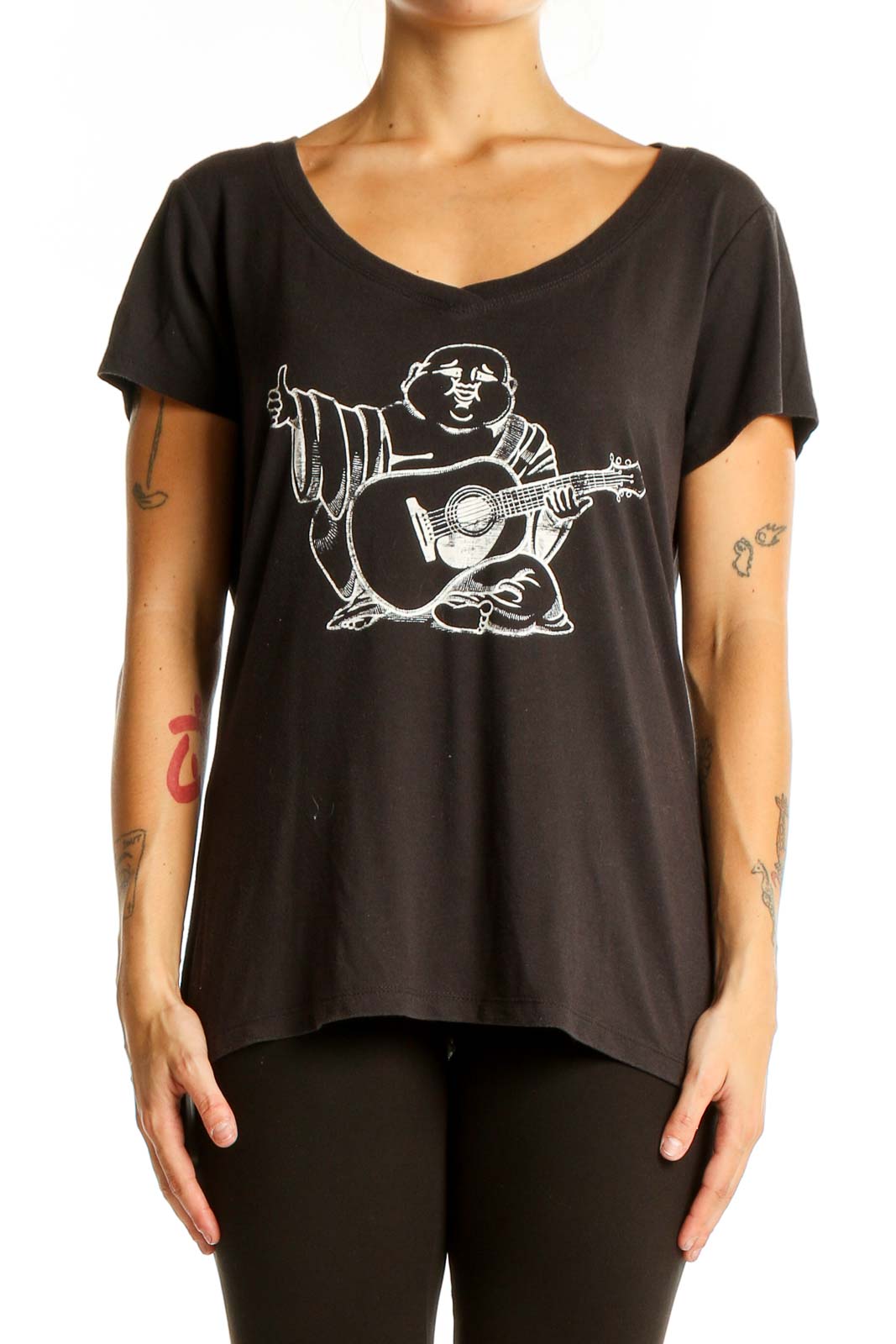 Brown Graphic Top Front