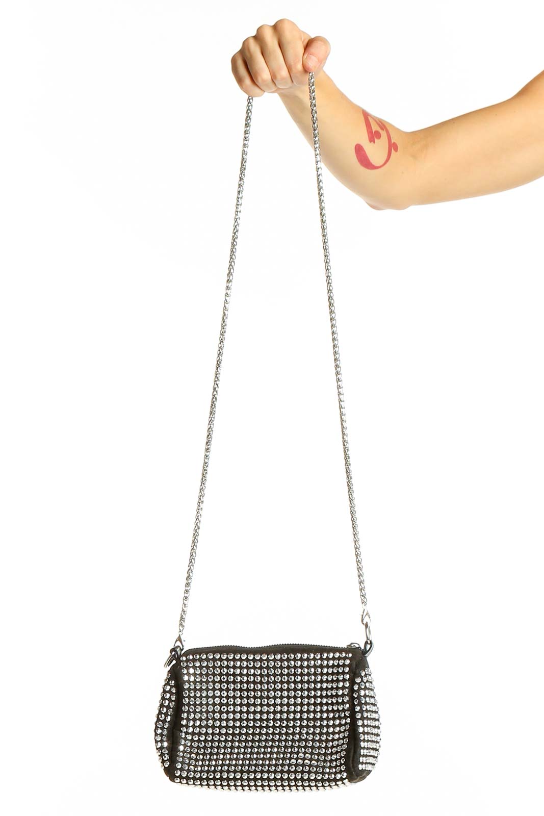 Black Studded Crossbody Bag Front