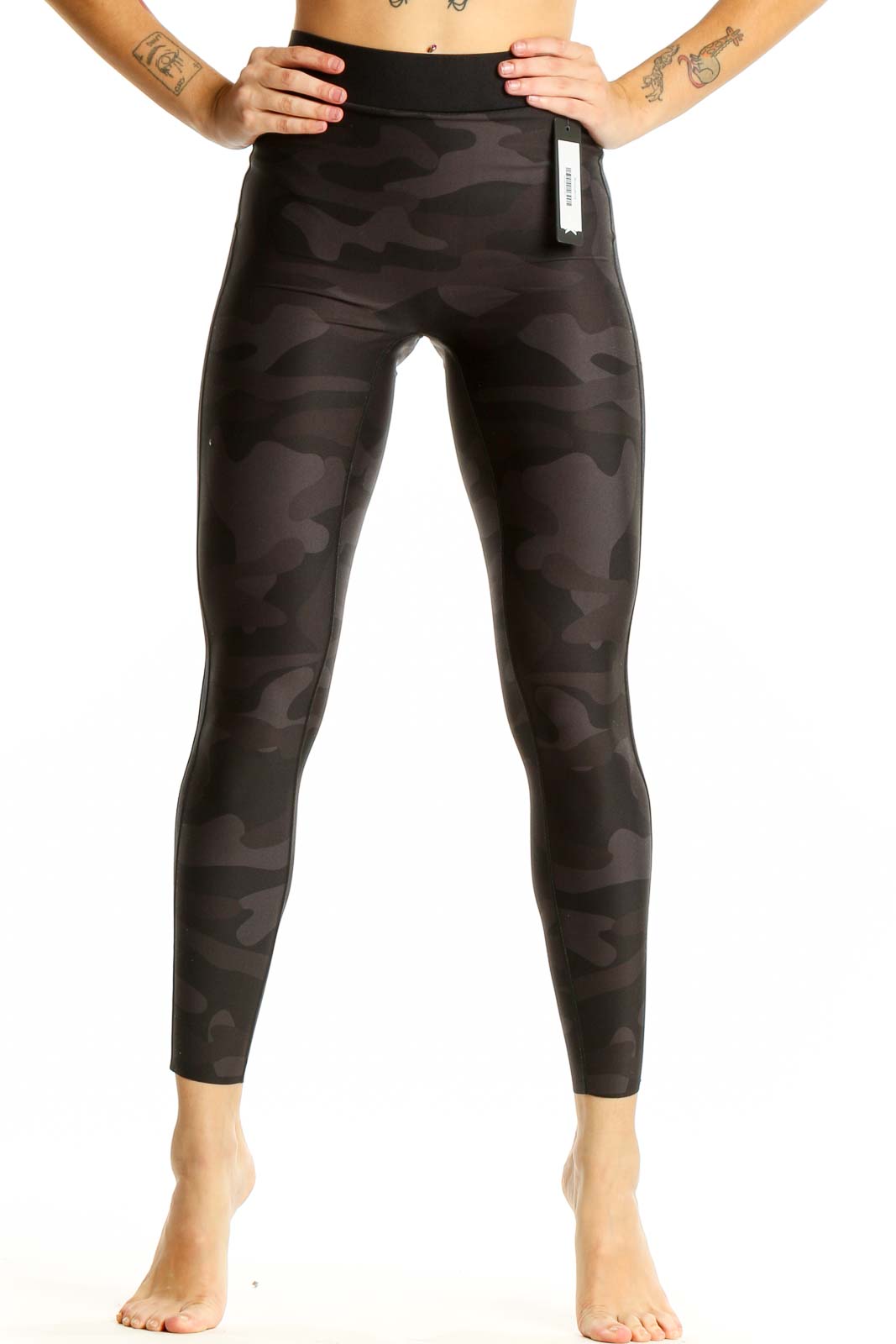 Black Camo High-Waist Performance Leggings Front