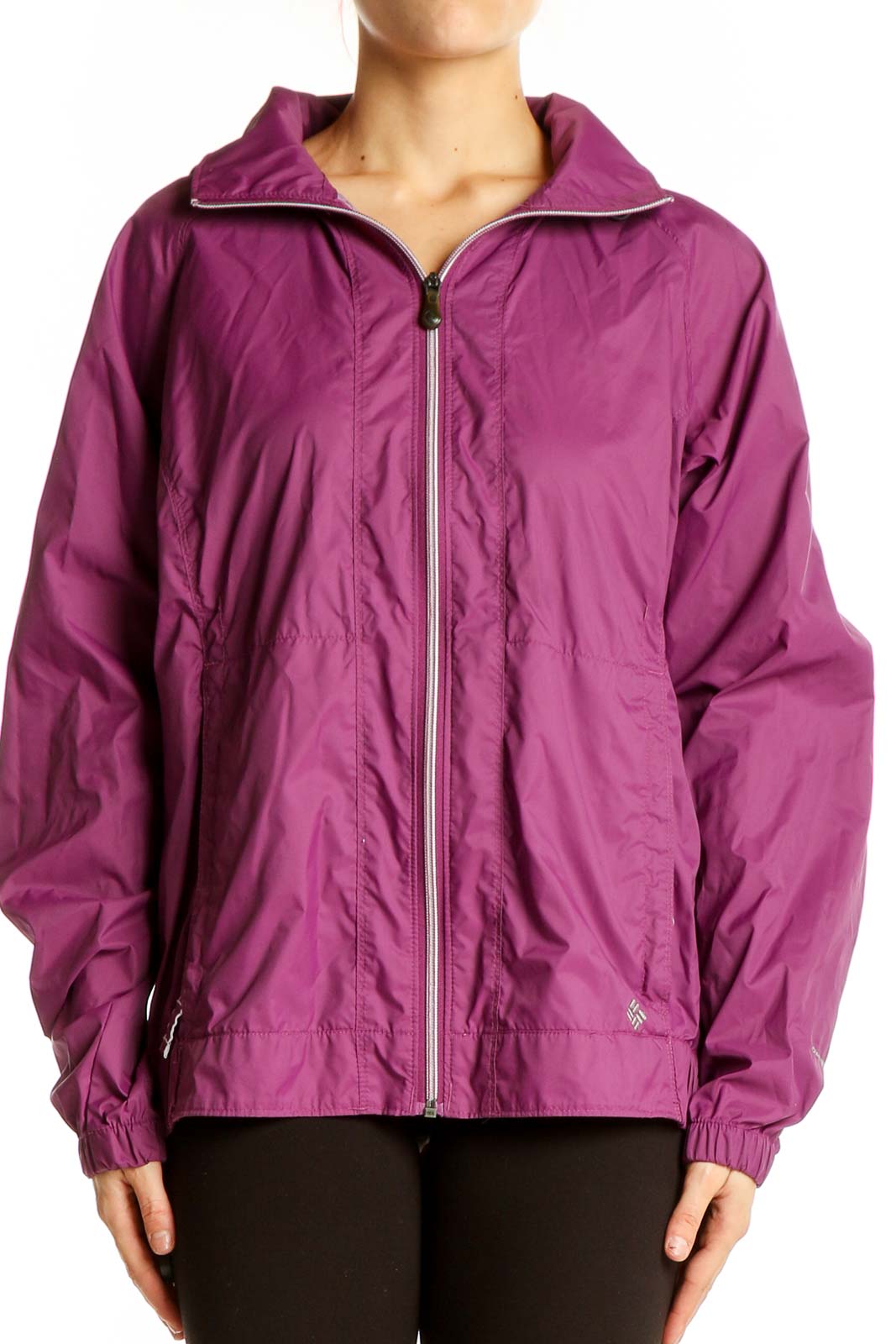 Purple Lightweight Zip-Up Activewear Jacket Front