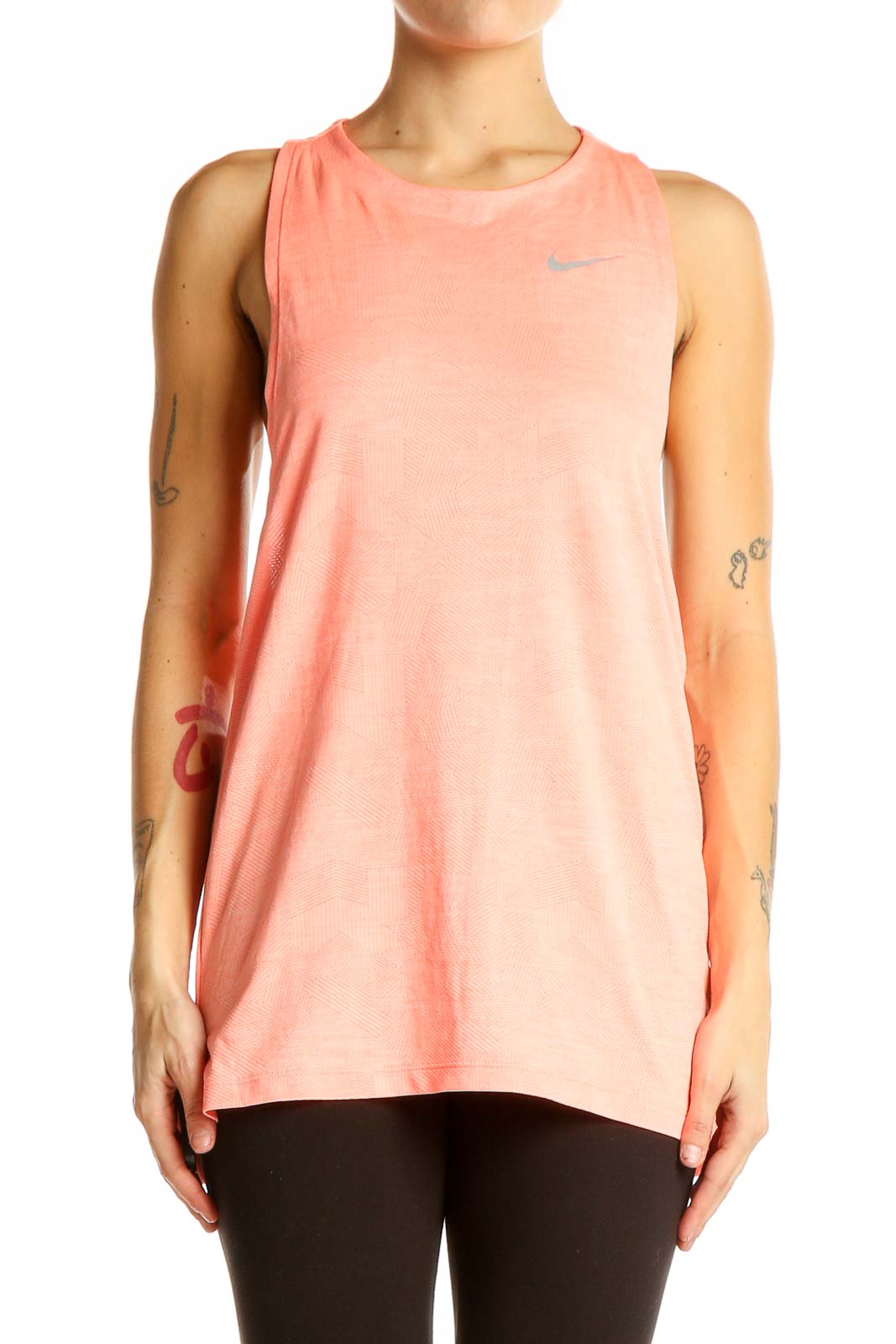 Coral Sleeveless Performance Tank Top Front