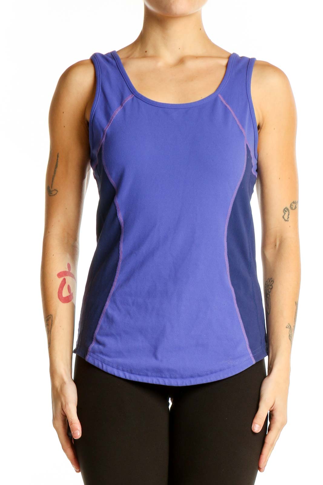 Purple Performance Tank Top Front