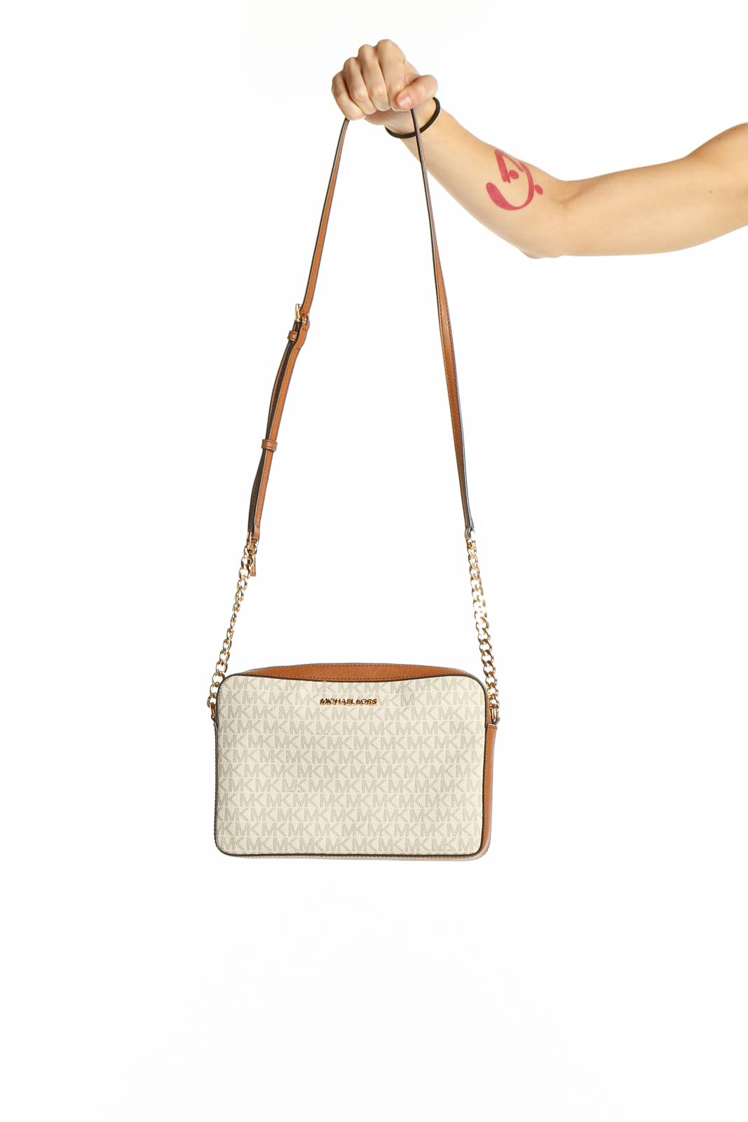 Vanilla Monogram Crossbody Bag Front