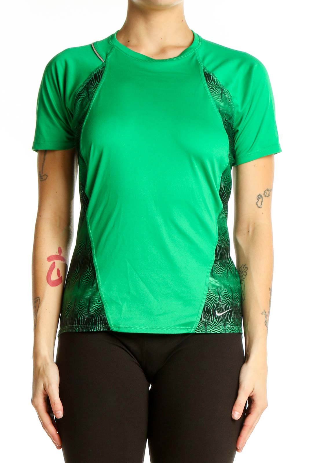 Green Performance Athletic T-Shirt Front