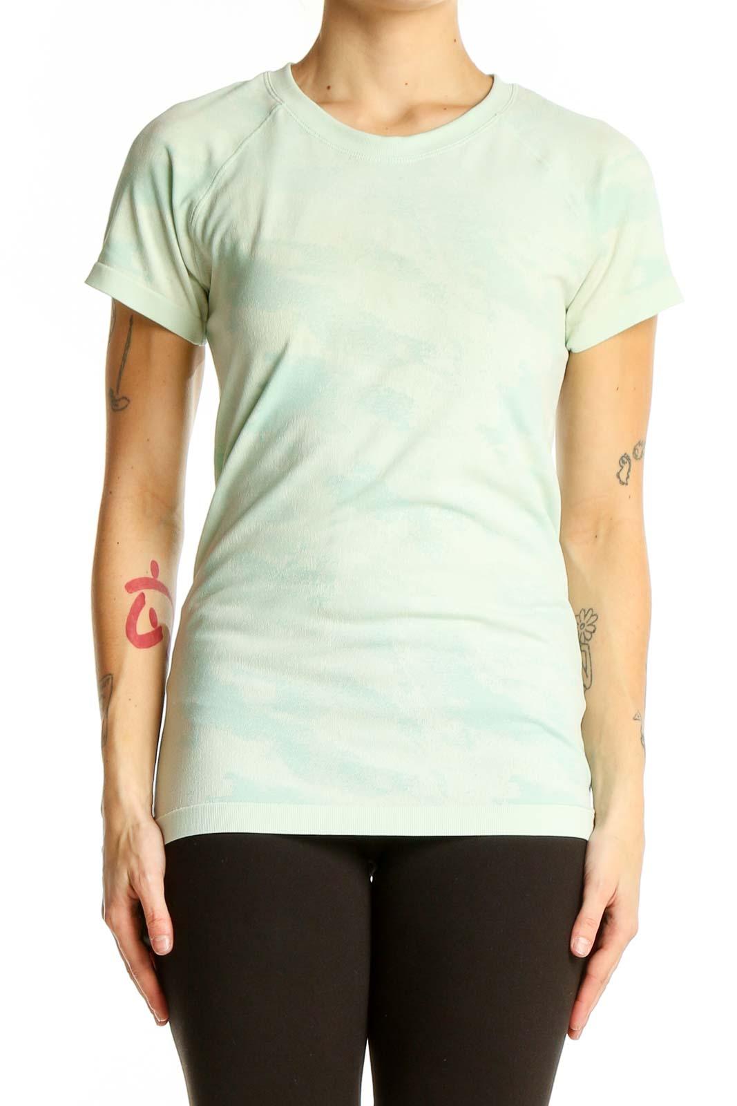 Mint Green Athletic Performance T-Shirt Front