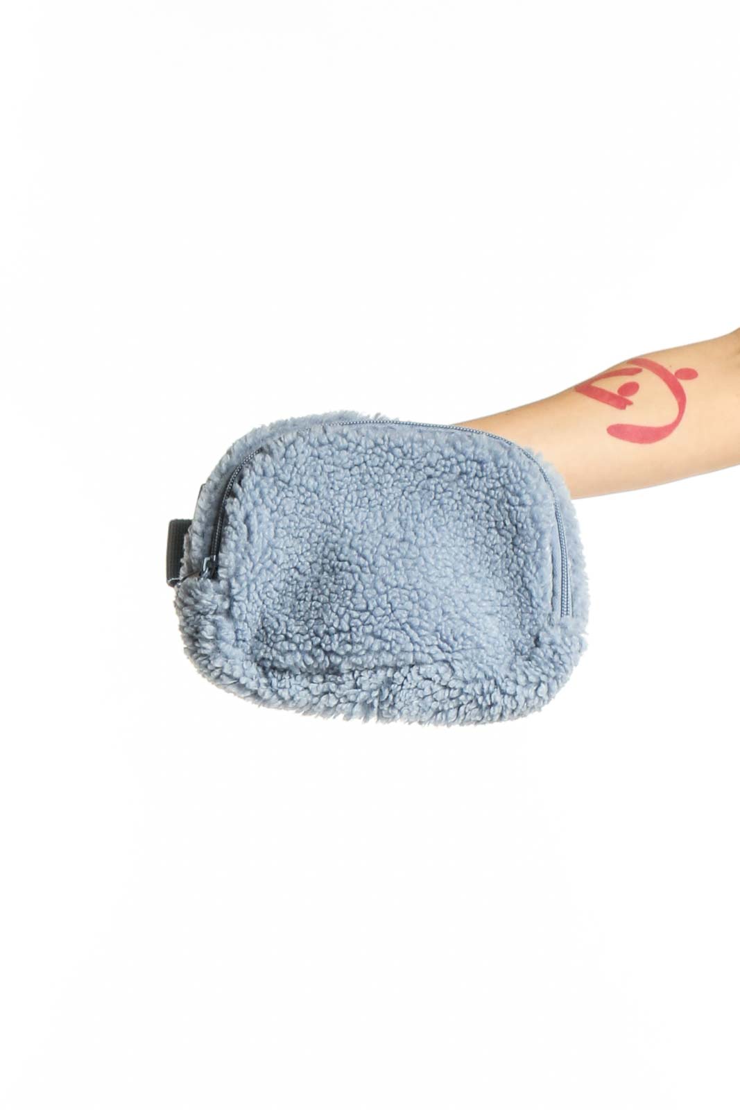 Blue Fuzzy Fanny Pack Front