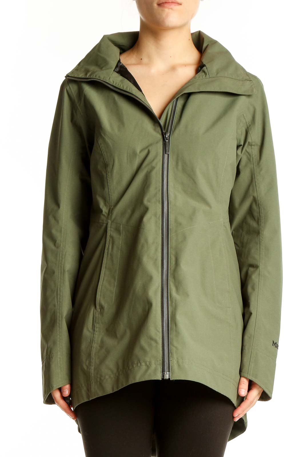 Olive High-Performance Waterproof Jacket Front