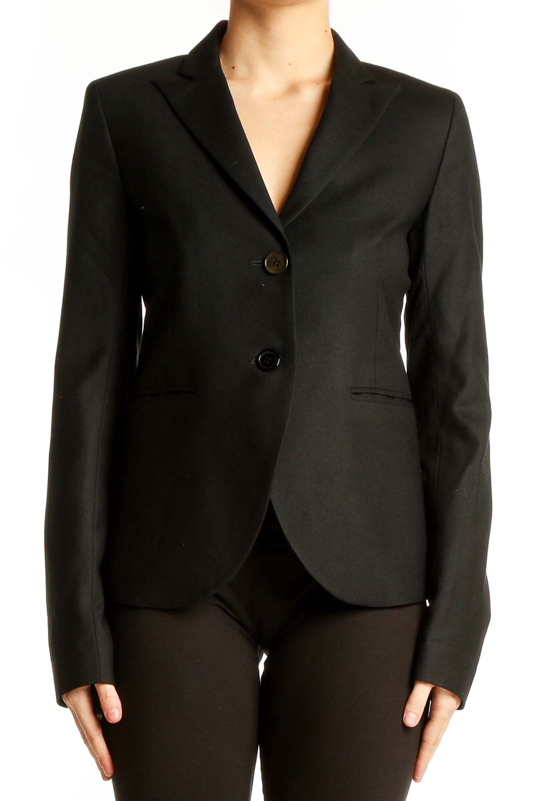 Black Classic Tailored Blazer Front