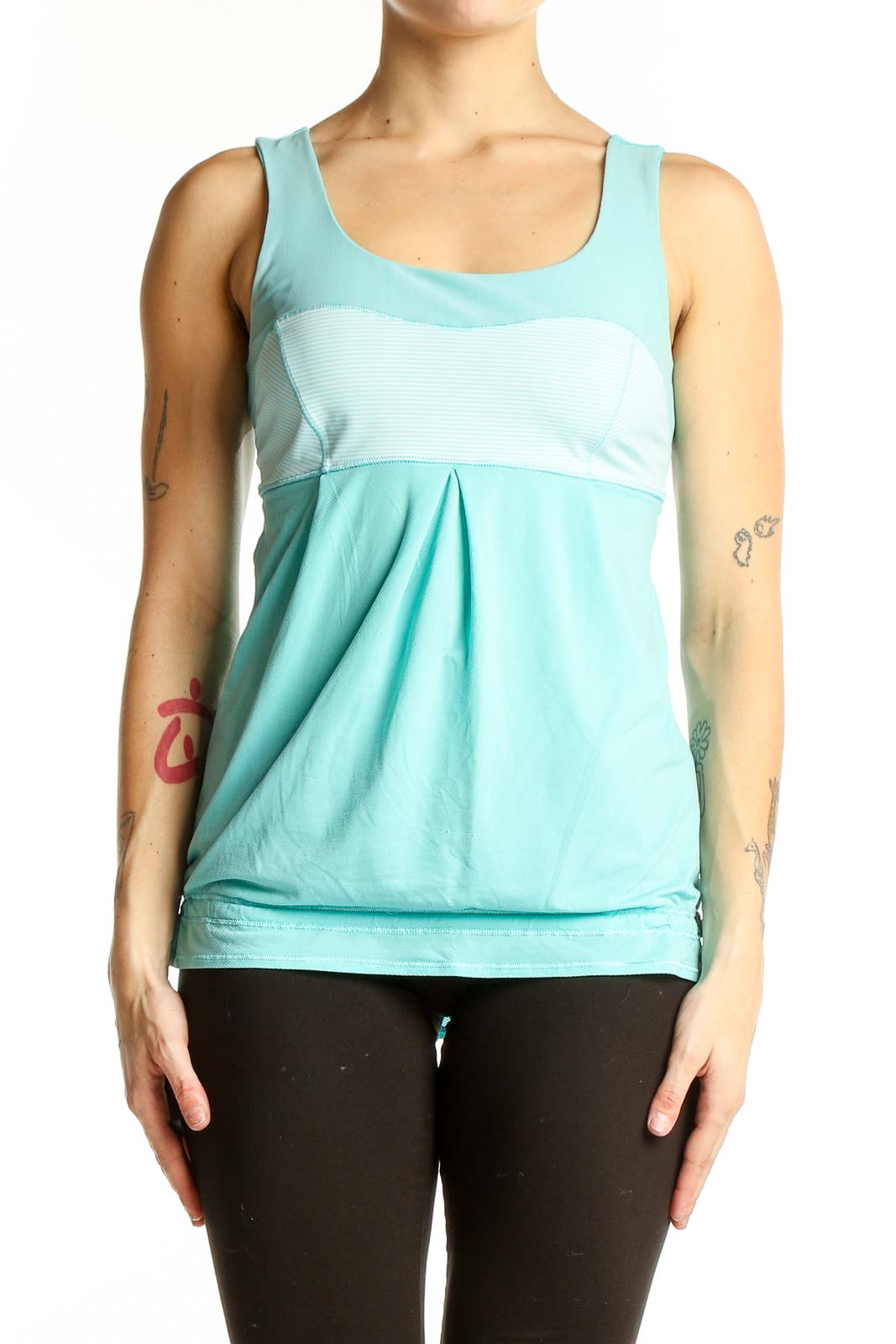 Mint Green Sleeveless Athletic Tank Top Front