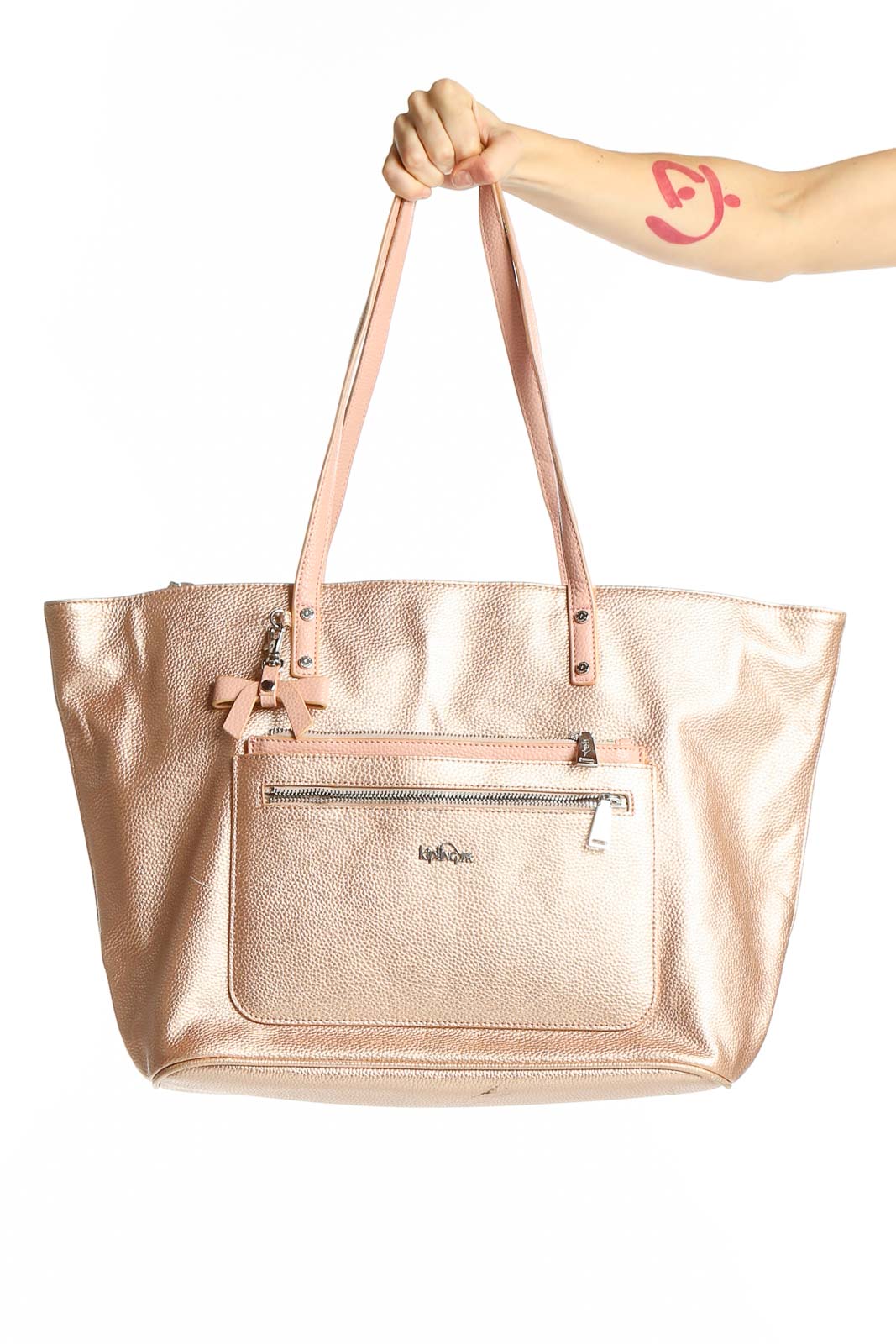 Rose Gold Metallic Tote Bag Front