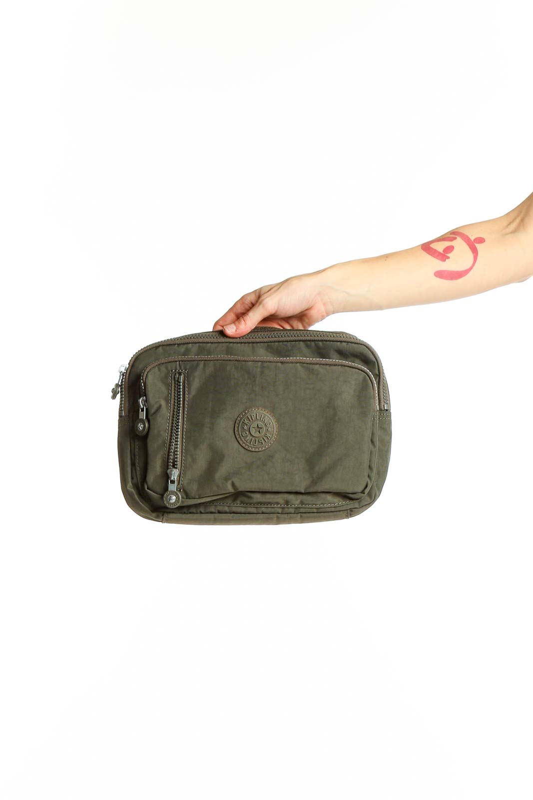 Olive Green Compact Crossbody Bag Front