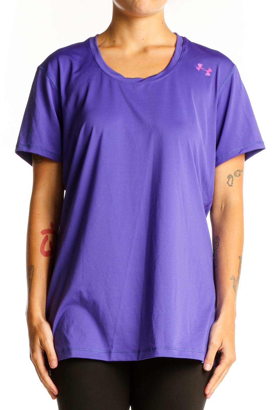 Purple Performance Athletic T-Shirt Front