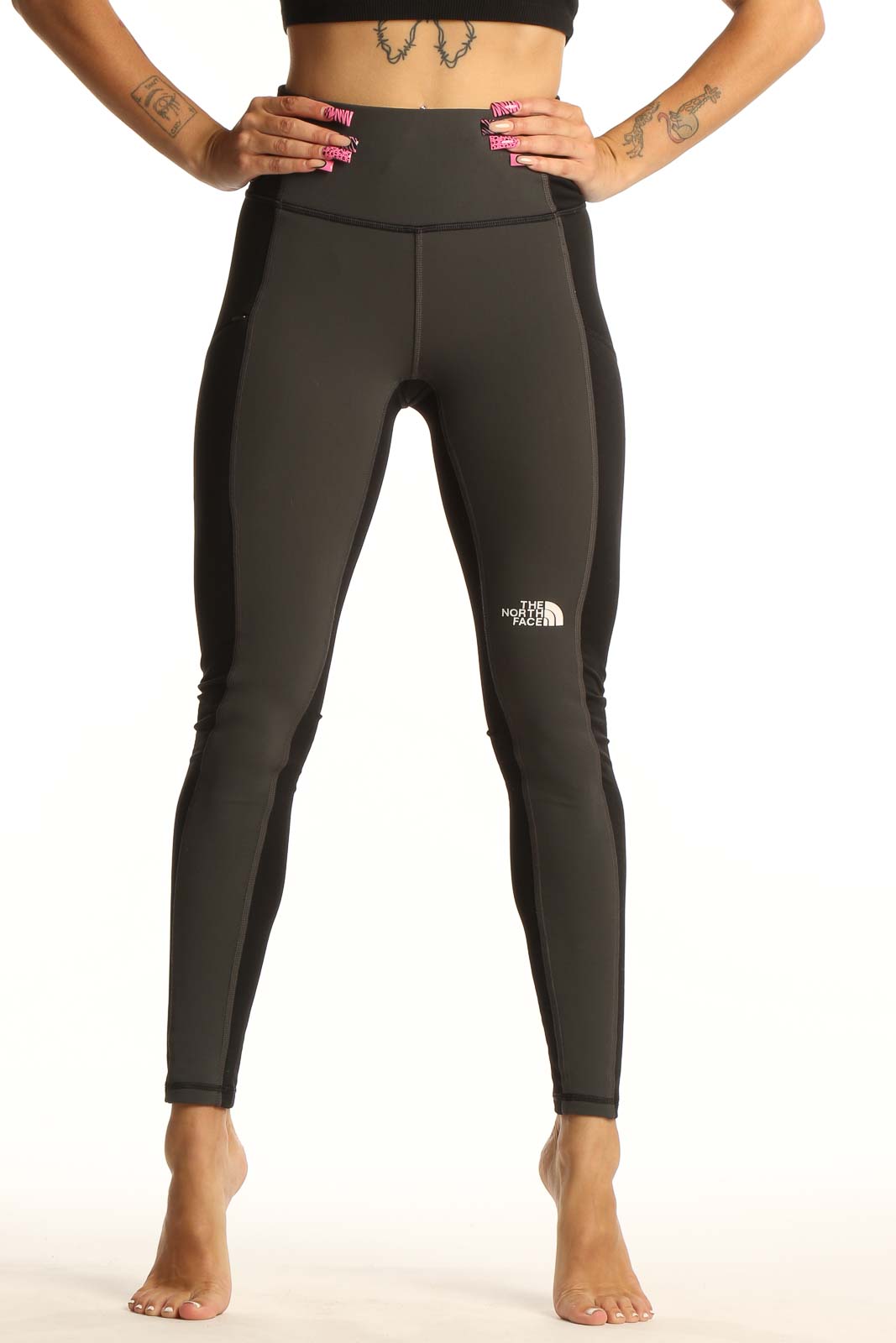 Dark Green High-Waisted Performance Leggings Front