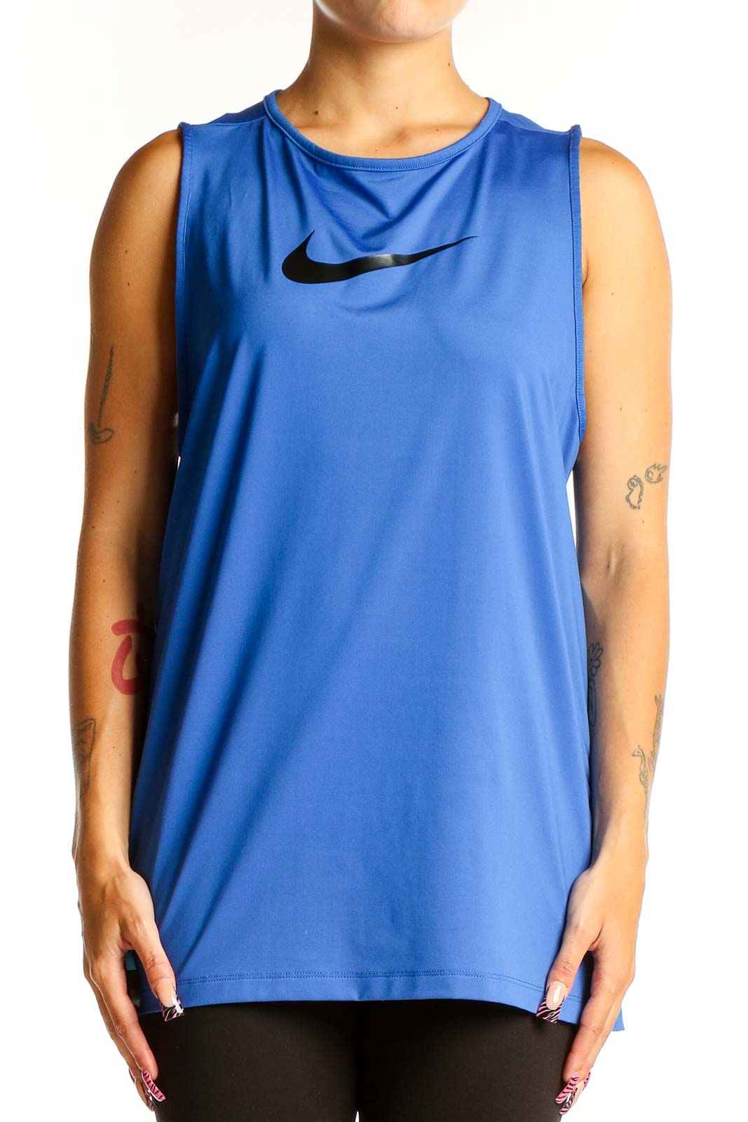 Blue Nike Performance Tank Top Front
