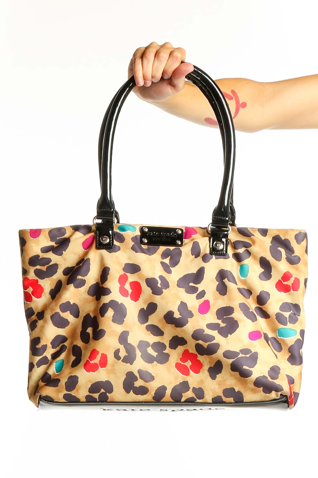Multicolor Leopard Print Tote Bag Front
