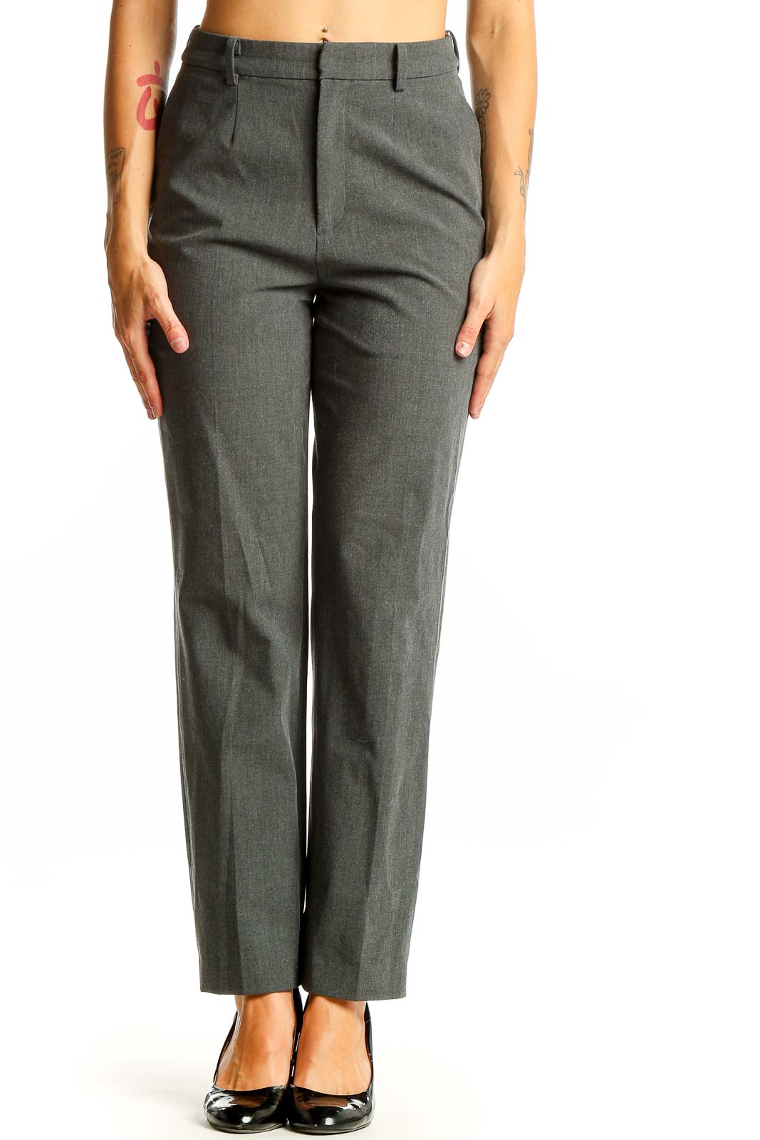Gray Tailored Suit Separates Trousers Front