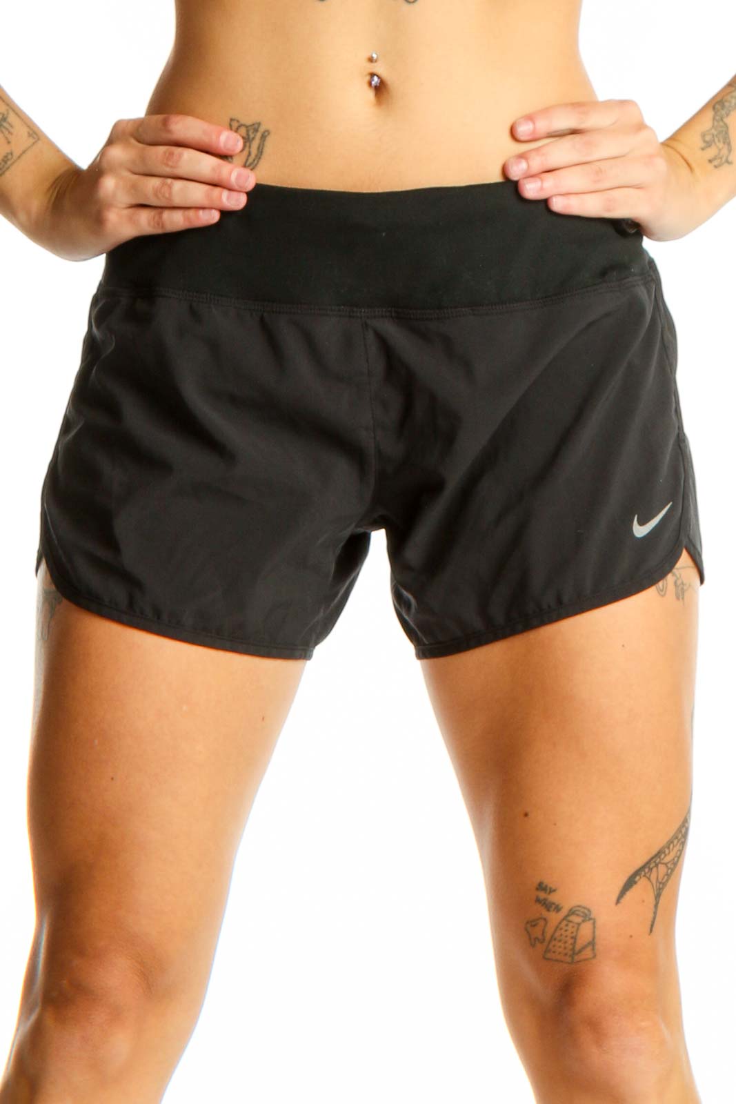 Black Nike Performance Running Shorts Front