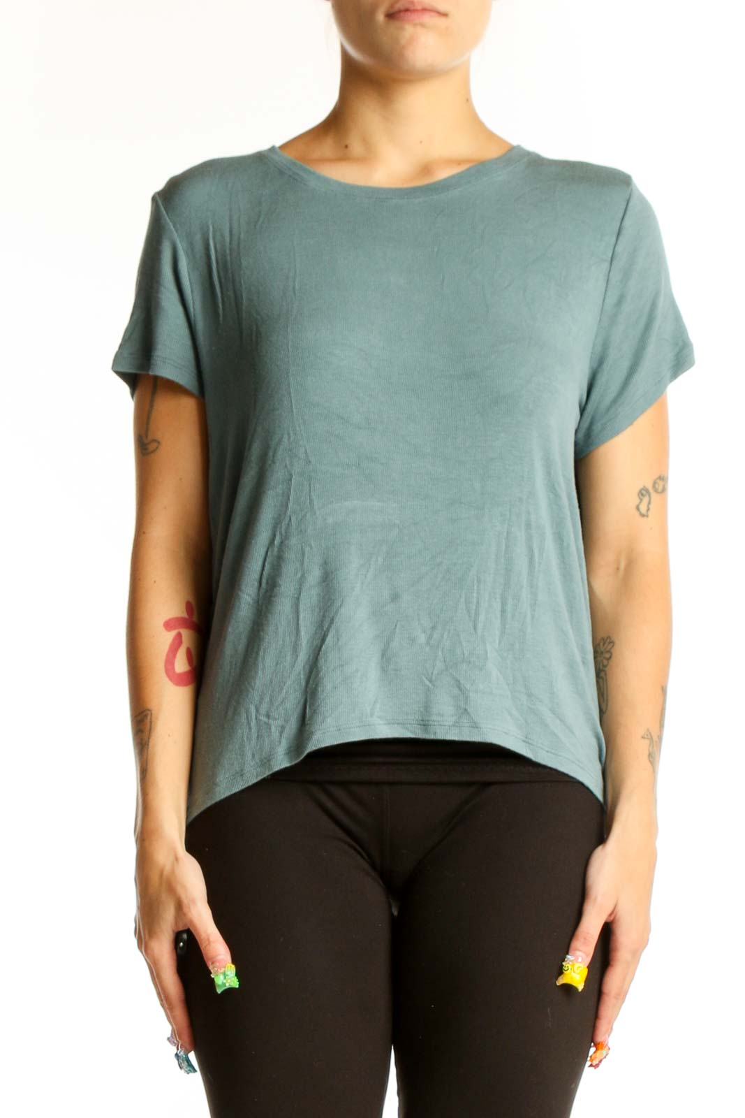 Sage Green Modal Blend Athletic Top Front