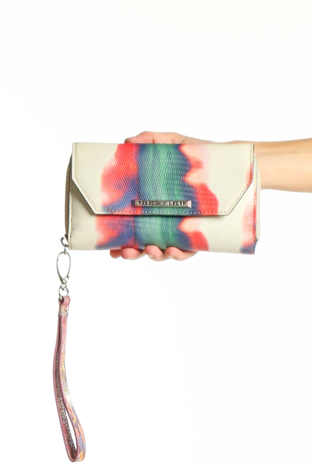 Multicolor Tie-Dye Envelope Clutch Front