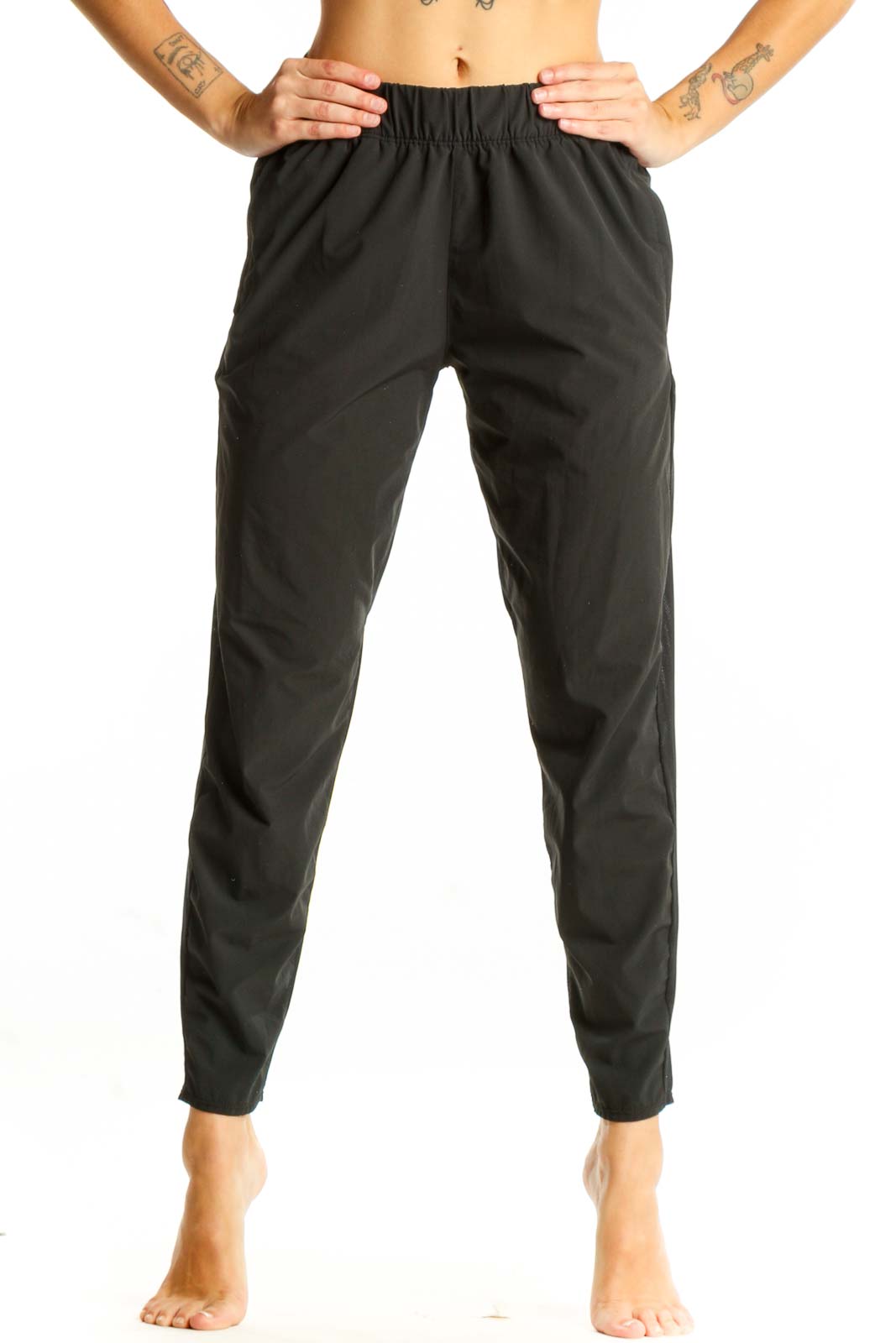 Black Athletic Performance Pants Front