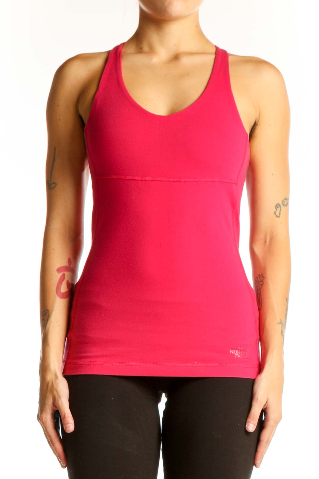 Pink Racerback Performance Tank Top Front