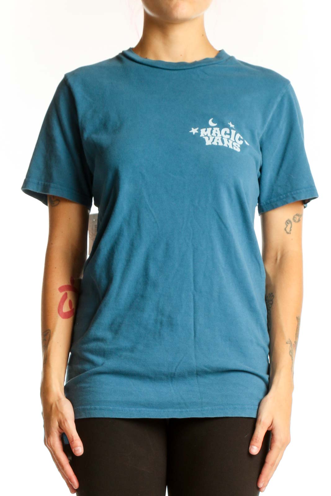 Teal Vans Graphic T-Shirt Front