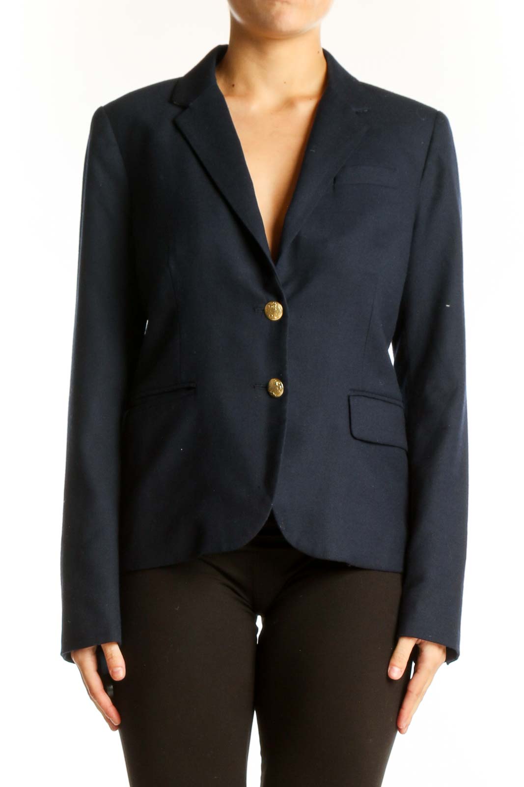 Navy Classic Tailored Blazer Front