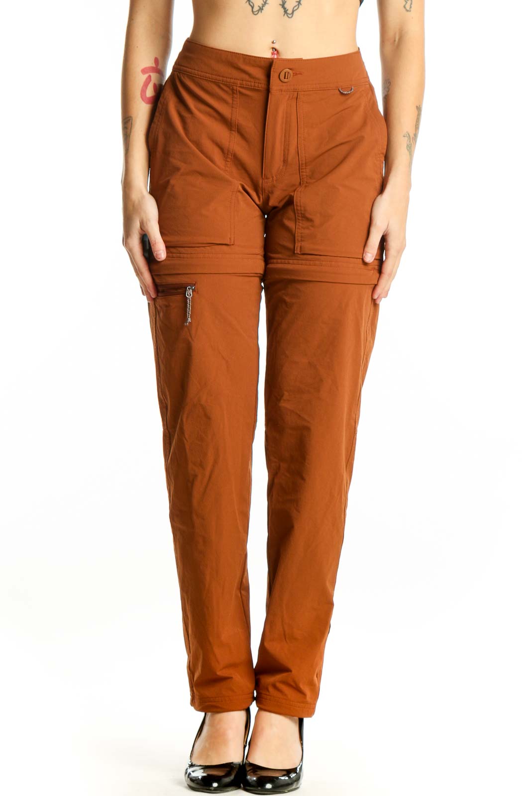 Rust Convertible Cargo Pants XS Front
