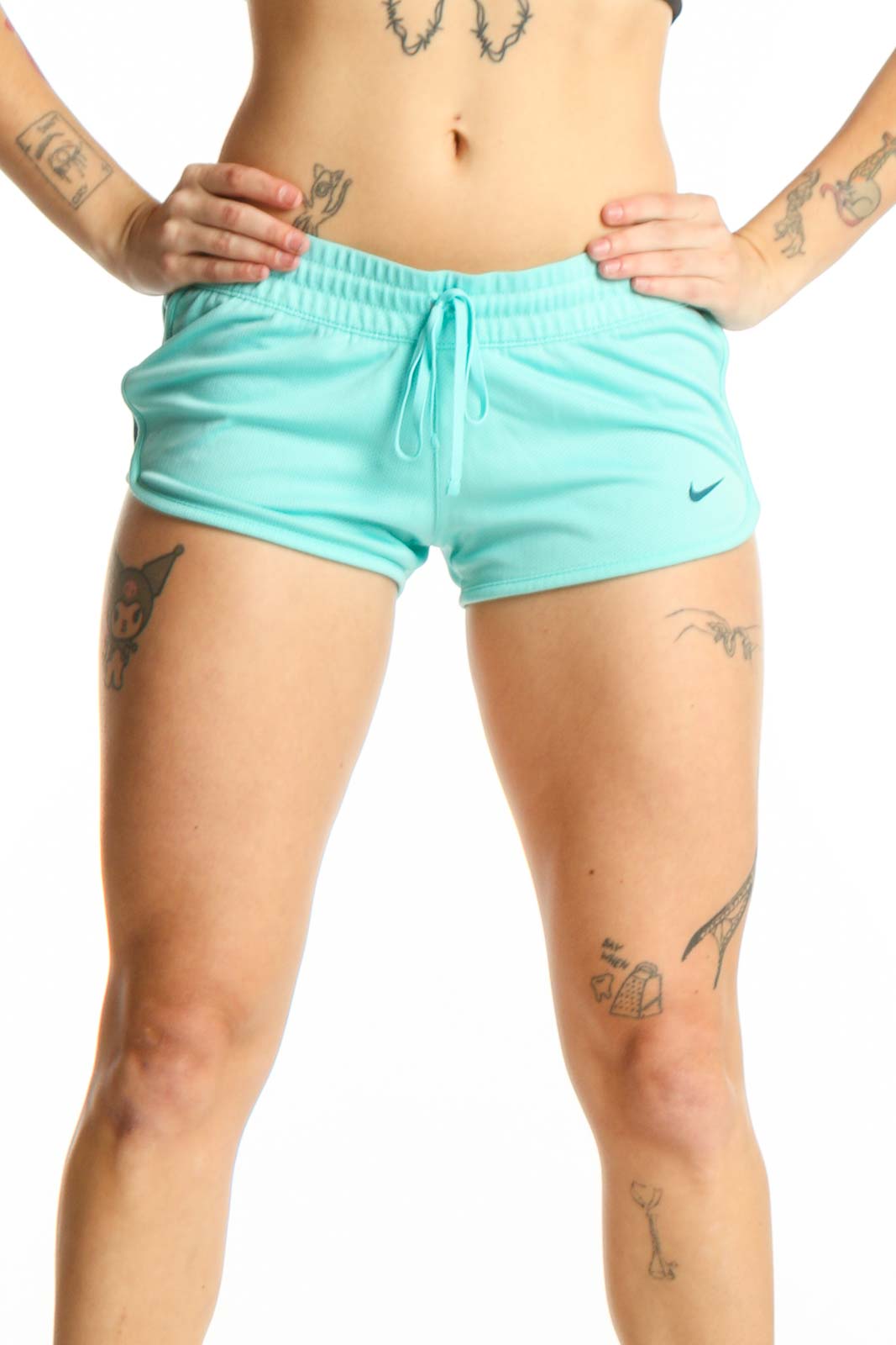 Turquoise Nike Athletic Shorts XS Front