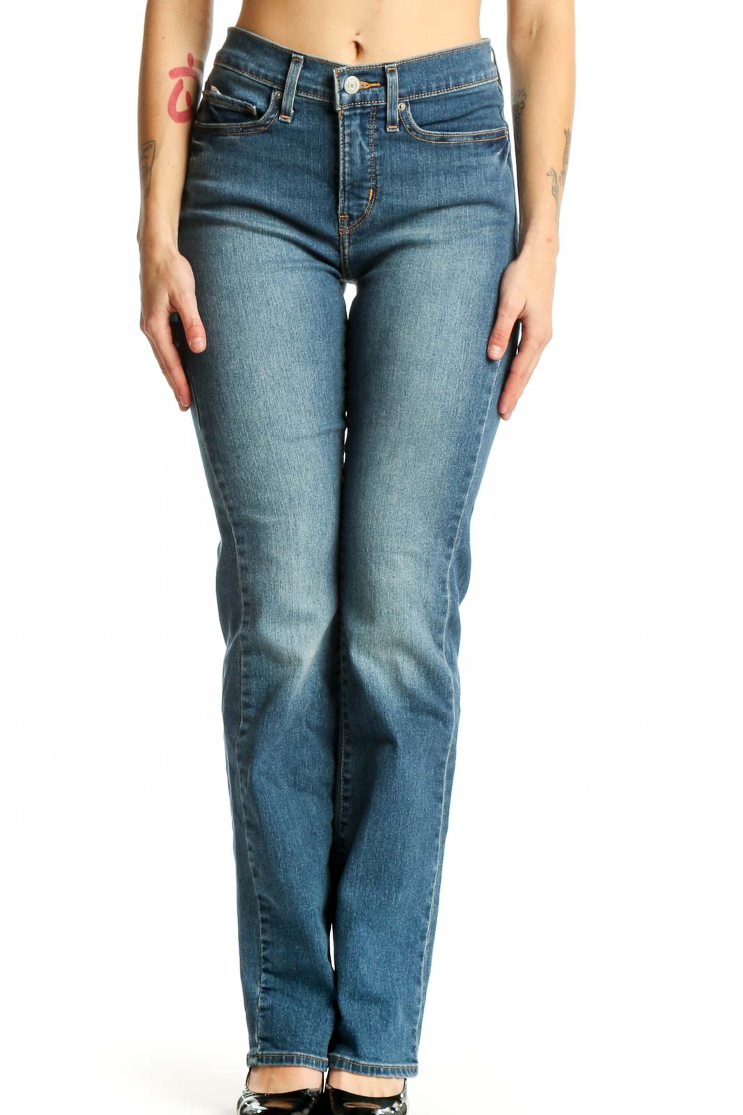 Blue Classic Levi's Bootcut Jeans Front