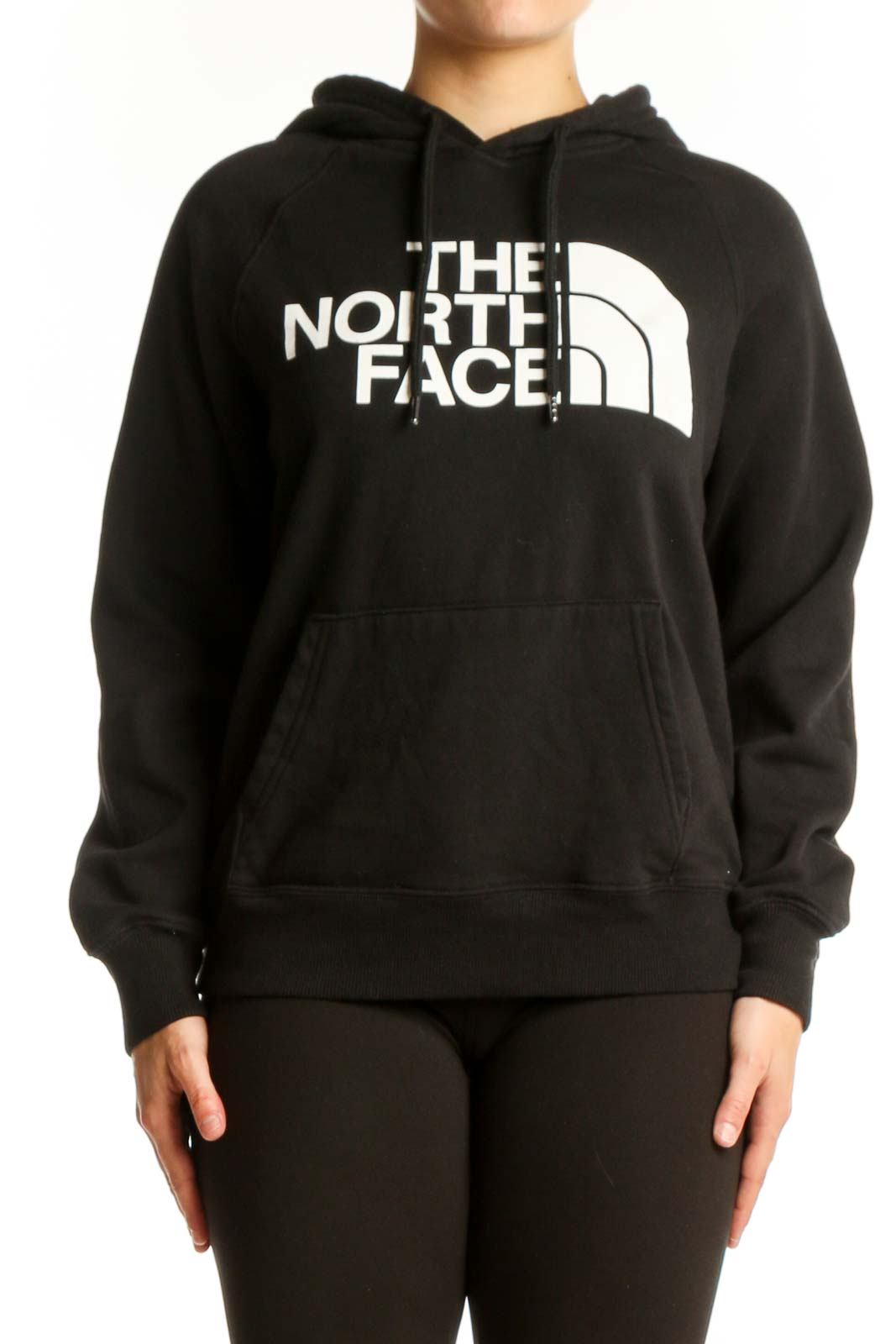 Black The North Face Logo Hoodie Front
