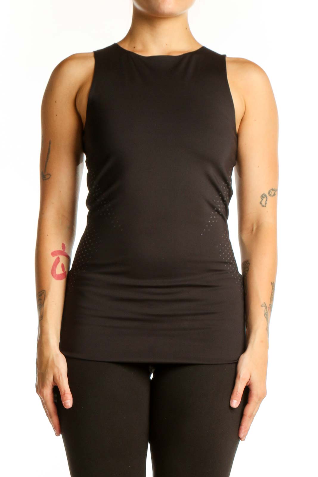 Black Puma Athletic Tank Top Front