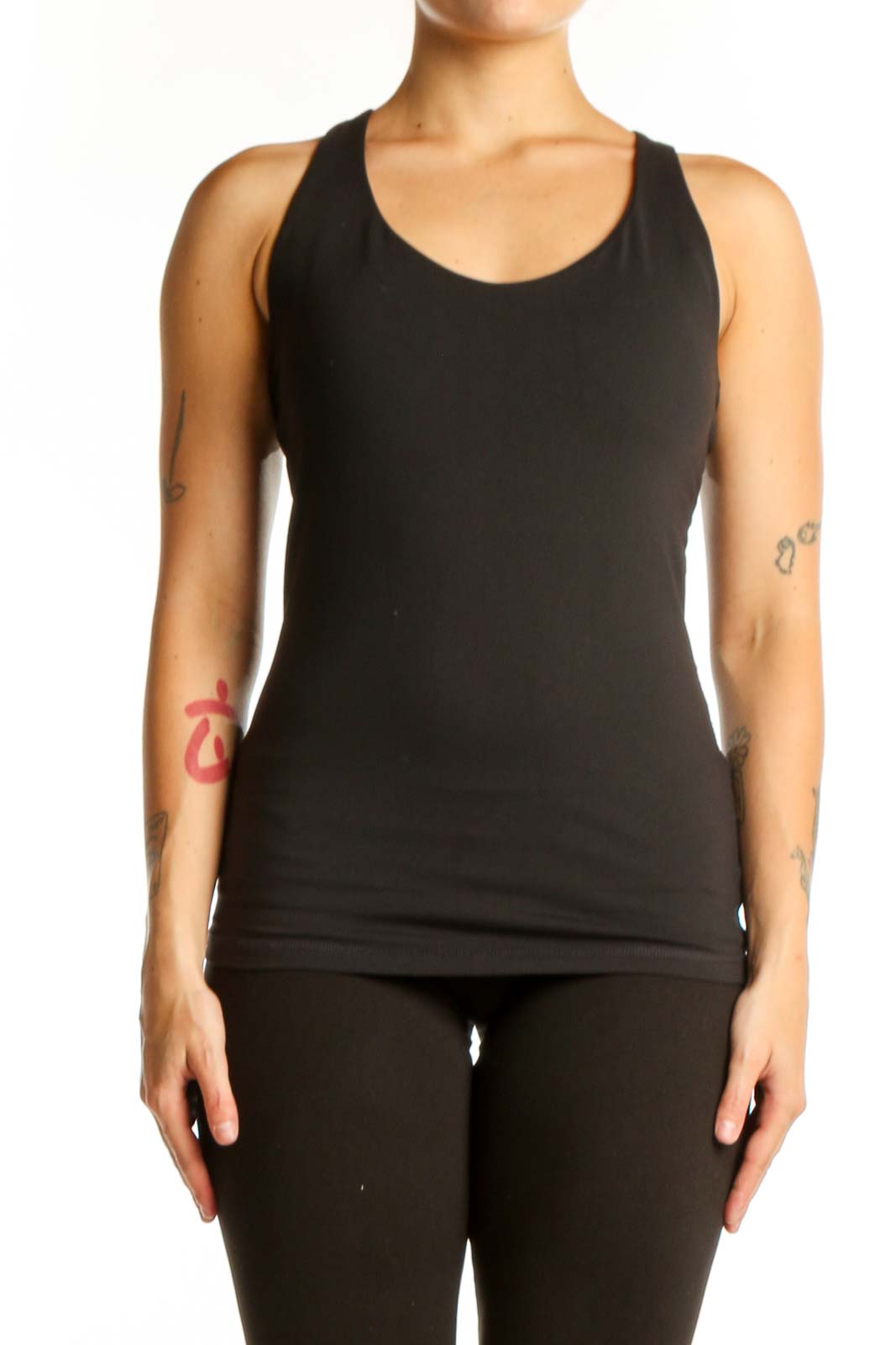 Black Tank Top Activewear Front