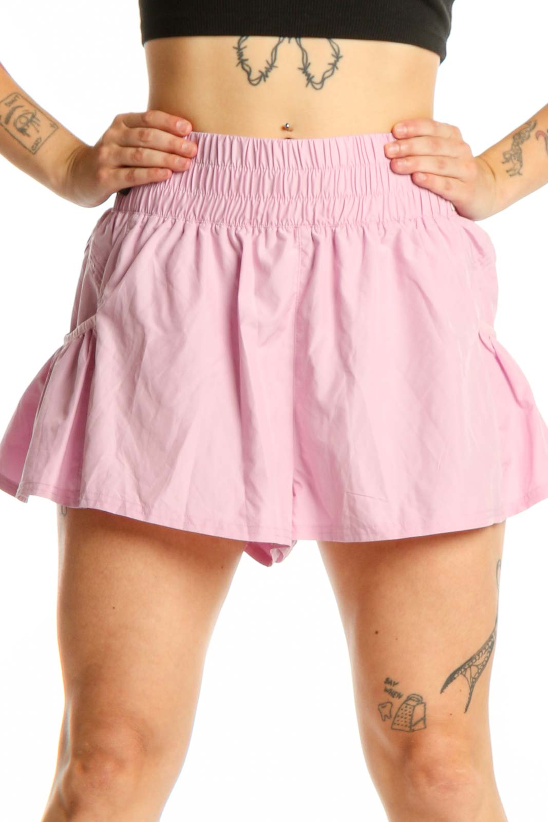 Pink Pleated Athletic Skirt XL Front